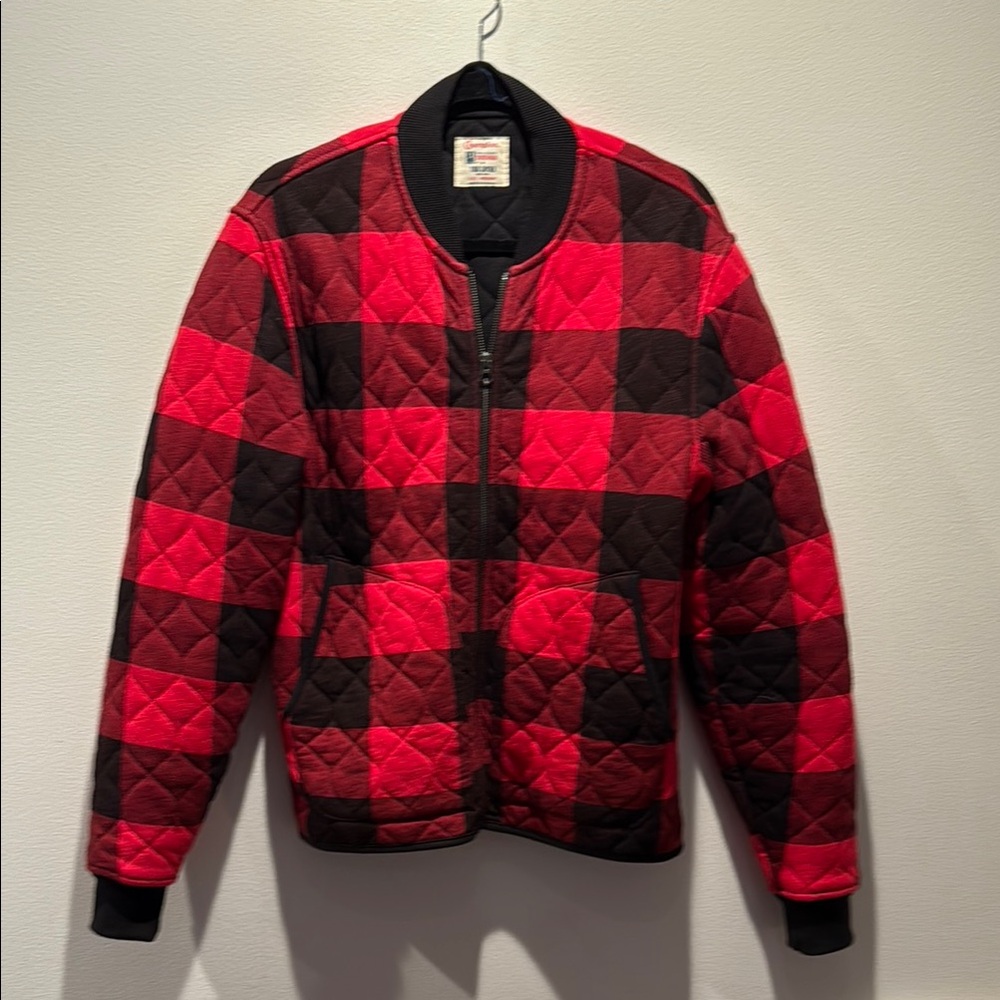 Todd Snyder Red and Black Quilted Jacket